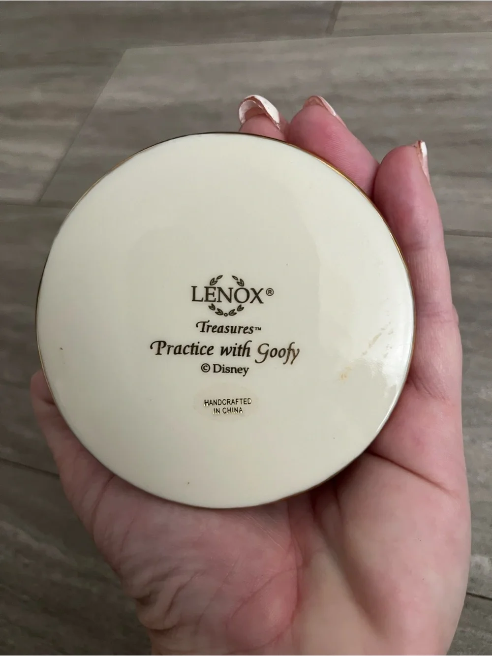 LENOX Disney PRACTICE WITH GOOFY Baseball Jewelry TREASURE BOX Trinket LN!!